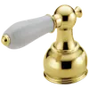 Delta h212pb Porcelain Lever Handle Set Polished Brass