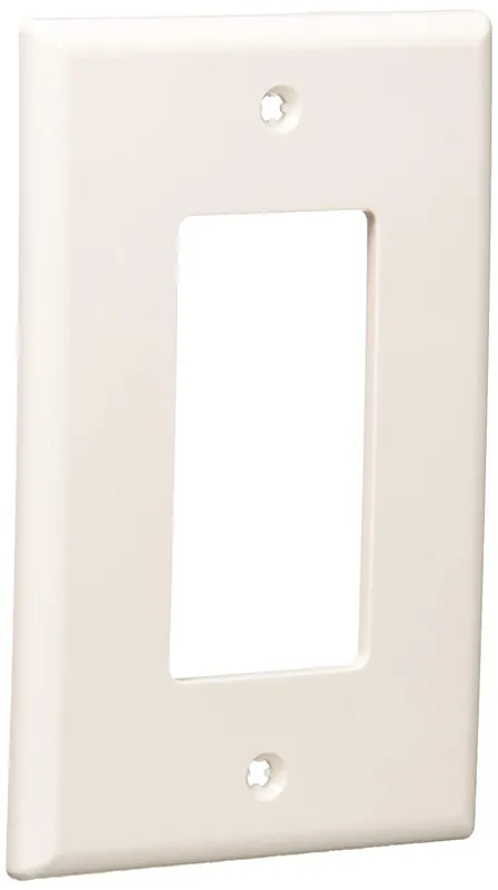 Leviton PJ26-W 1-Gang Decora/GFCI Wallplate, Midway Size