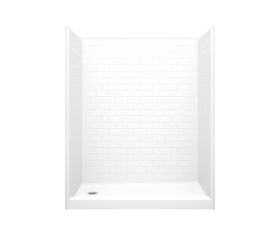 Aquatic 16030STTMR-WH 60 x 30 AcrylX Alcove Right-Hand Drain One-Piece Shower
