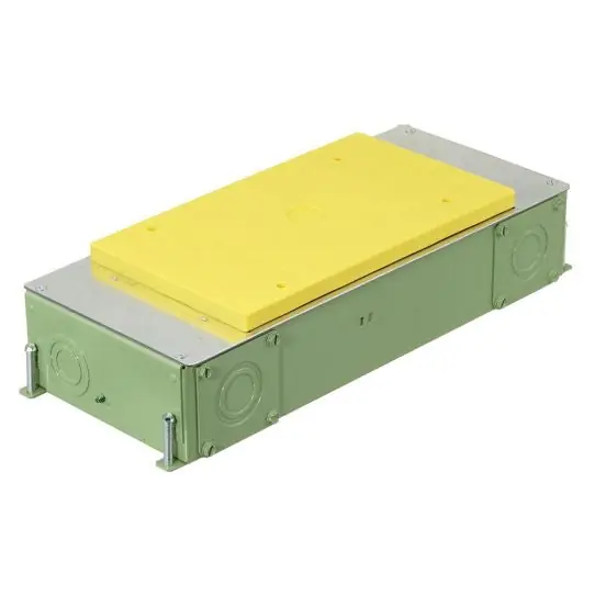 Hubbell CFB2G30CRE Recessed 2-Gang Concrete Floorbox with Rectangular Cover