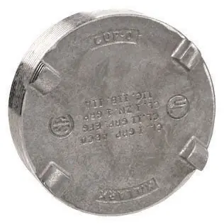 Hubbell CUP9 3-1/2 inches aluminum threaded insert plug, gray, npt hub, cup series