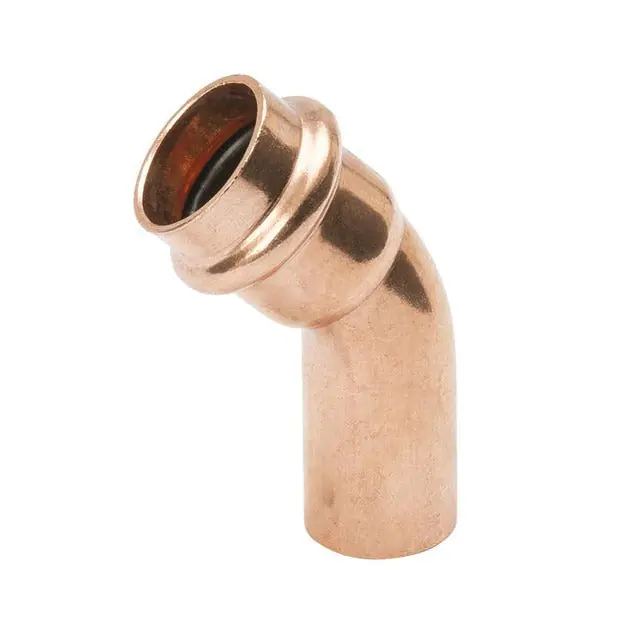 Mueller Streamline press-pf03344 Copper Press 45 Elbow 1 in