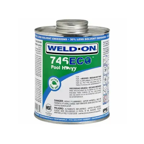 Ips Corporation 14867 Heavy Body Pvc Cement 1 Quart Gray