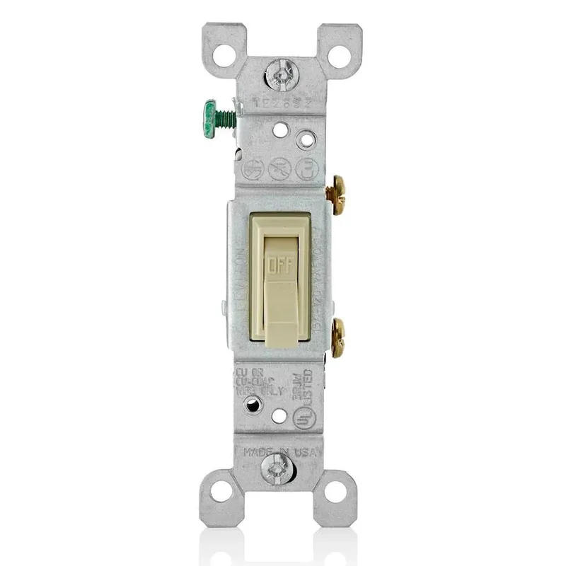 Leviton 1451-2I Grounding AC Quiet Toggle Switch 120 VAC, 15 A, 1/2, 2 hp Power Rating SP