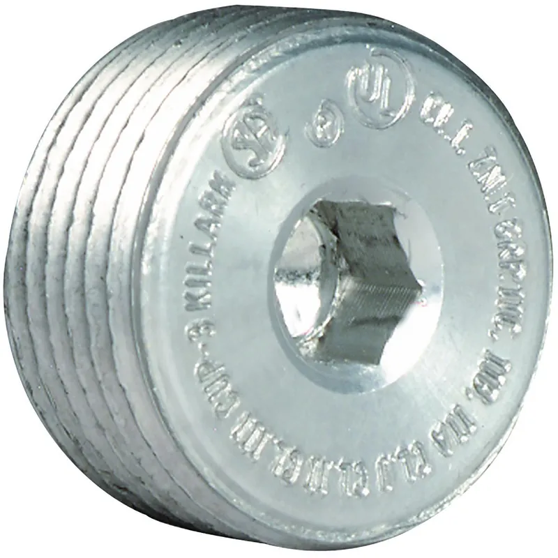 Hubbell CUP4 Plug Recessed 1-1/4 inches Aluminum
