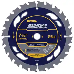 Irwin 25825357 7-1/4 in 24T Circular Saw Blade Marathon