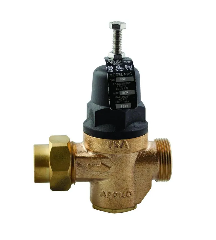 Apollo Valves 36CLF90401 Series 3/4 in. 75# 400 psi Bronze Double Union PEX Pressure Reducing Valve
