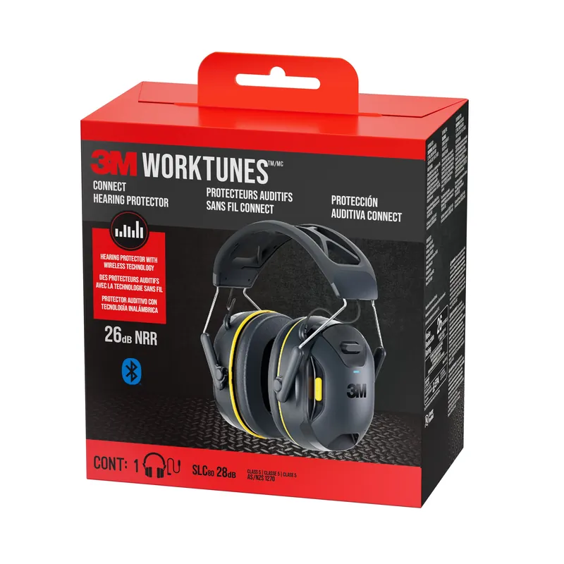 3M 7100330302 Worktunes Connect Wireless Hearing Protector with Bluetooth Technology 26 dB