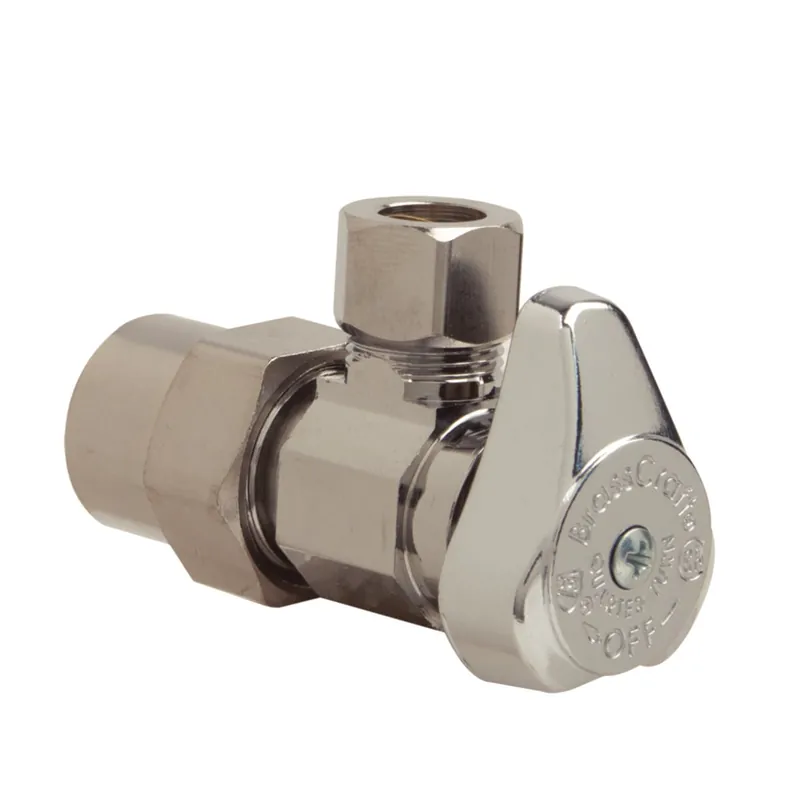 Brasscraft G2PR19XC Lead-Free Brass Angle Stop, 1/2 inch x 3/8 inch OD, CPVC x Compression