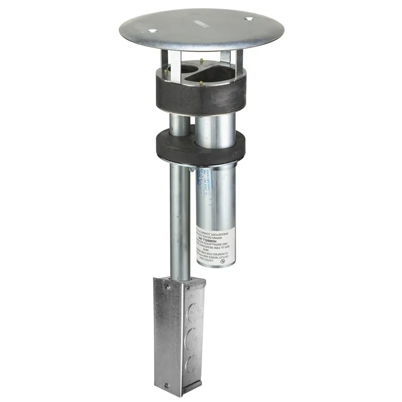 Hubbell S1PTAVFITJ SystemOne AV Series Fire-Rated Poke-Through Floor Pedestal with Junction Box