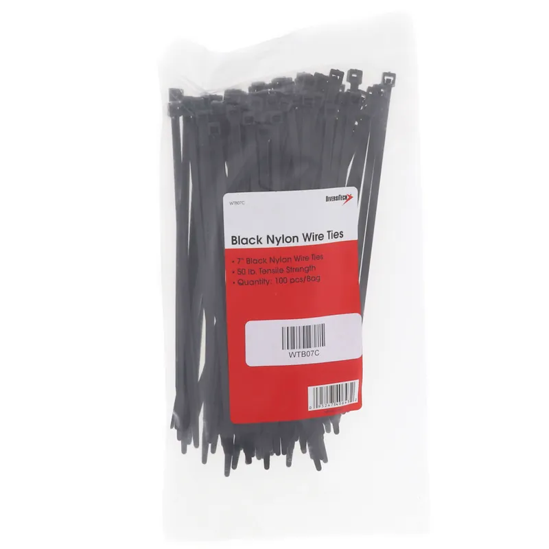 Diversitech wtb07c Black Nylon Wire Ties 7in 100 Pack