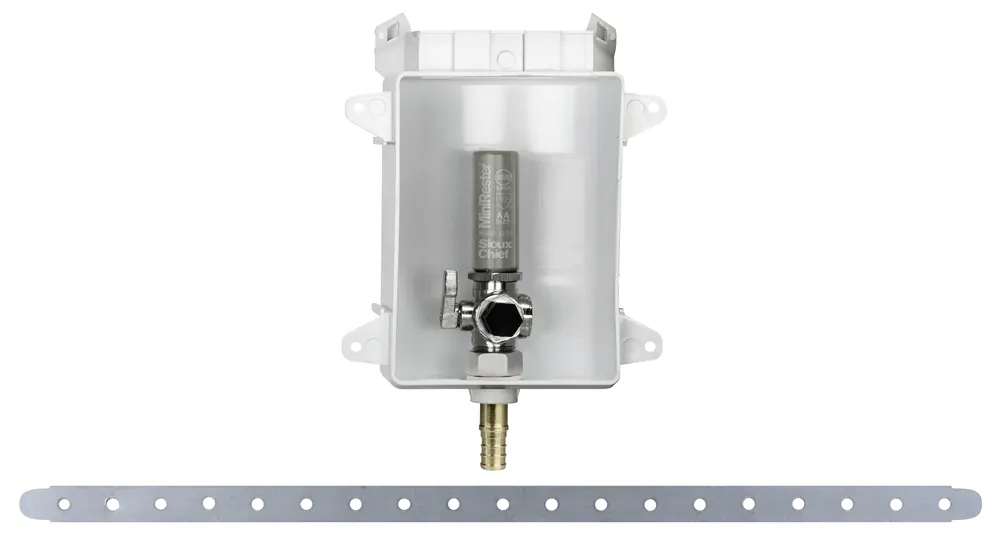 Sioux Chief 696-G1010XR OxBox Ice Maker Outlet Box With MiniRester 1/2 inches PEX F1807 Crimp