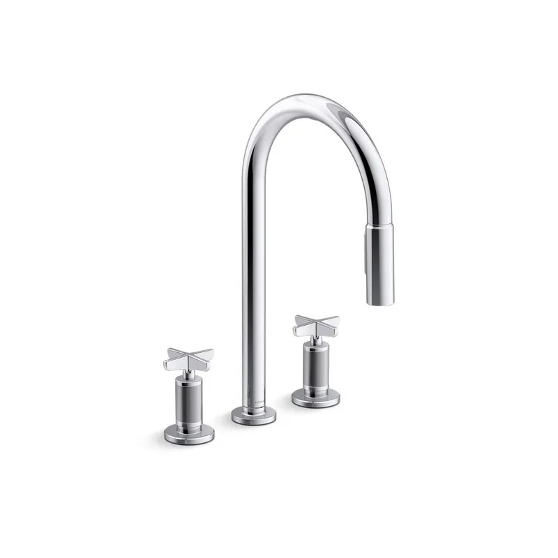 Kohler K-28671-3-SN Billet Pull-Down Kitchen Sink Faucet 1.5 GPM