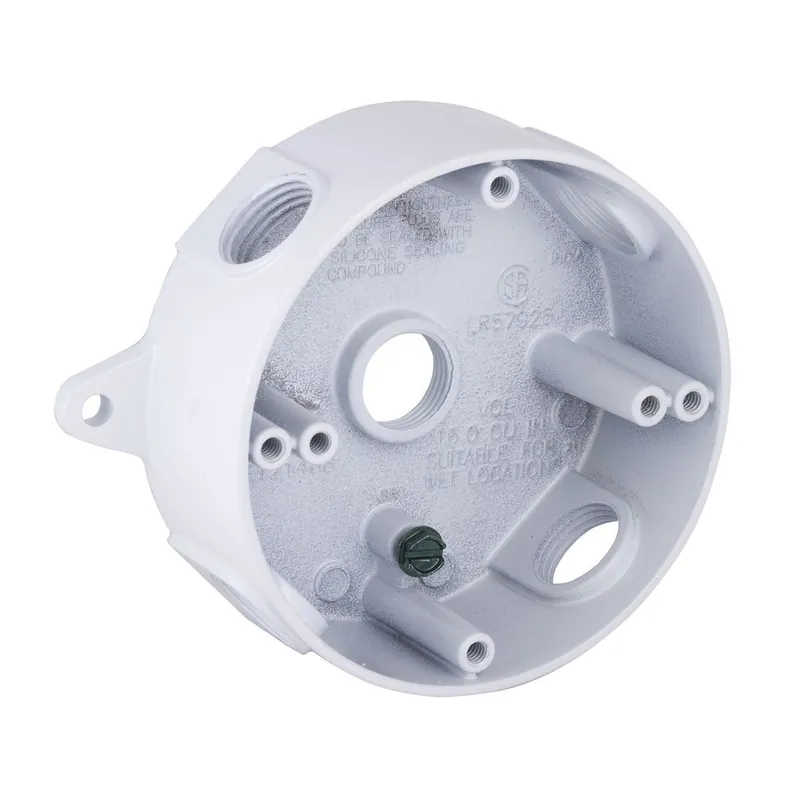 Hubbell 5361-1 Weatherproof Splice Box Die Cast Aluminum 16 cu-in 5 Outlets
