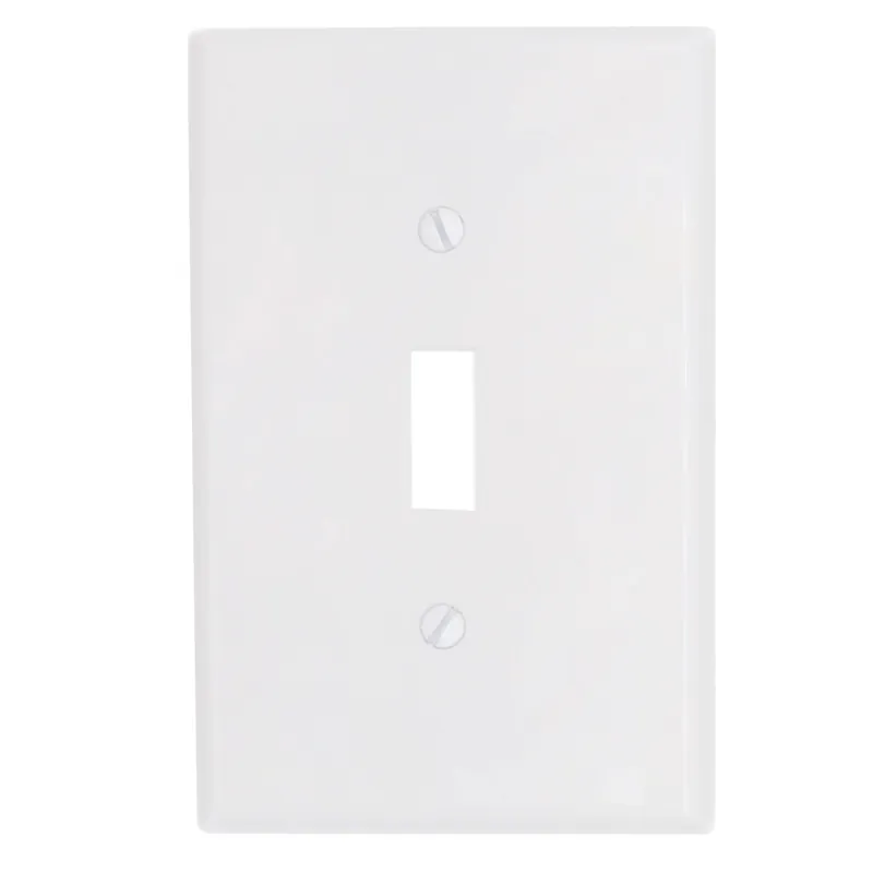 Leviton PJ1-W 1-Gang Toggle Switch Wallplate, Midway Size