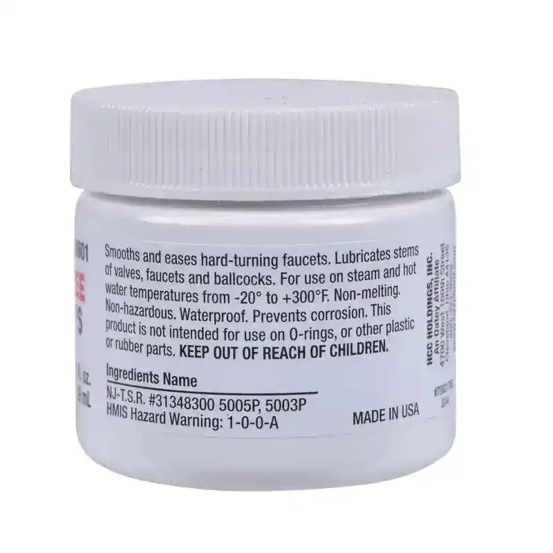 Oatey 40-601 Plumbers Grease 2 Oz Valve Stem Lubricant