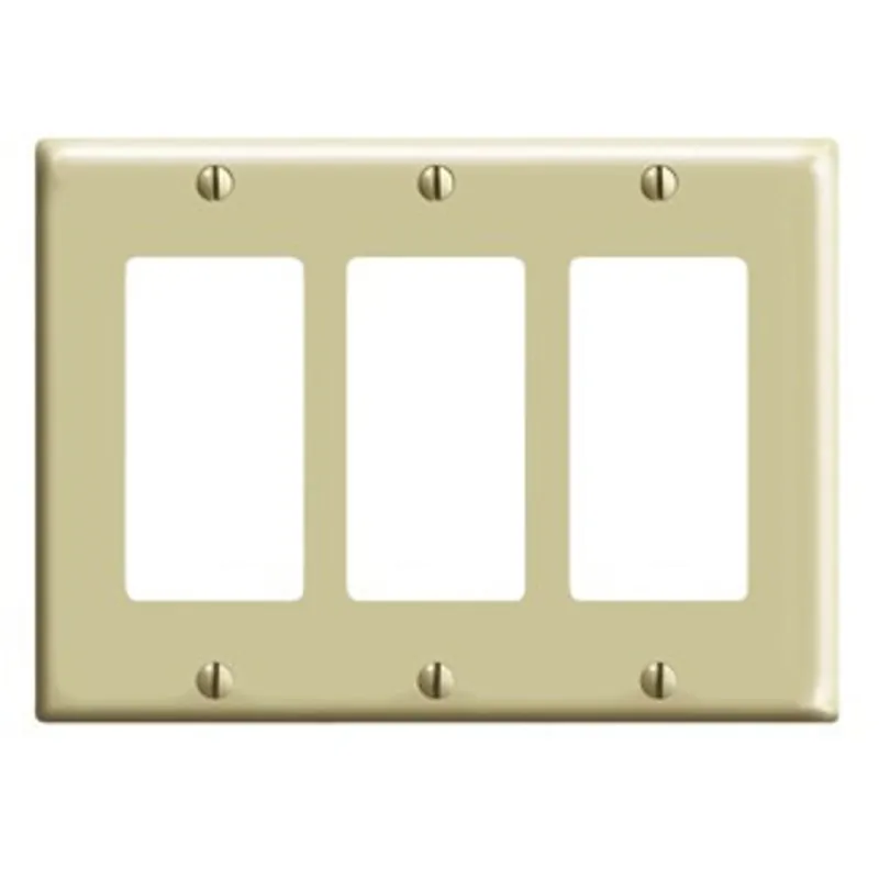 Leviton PJ263-I Decora 3-Gang Midway Size Wallplate