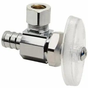 Brasscraft BRPX09XC Multi-Turn Water Stop Angle Valve 1/2 inch Nominal Barb x 1/4 inch OD Compression