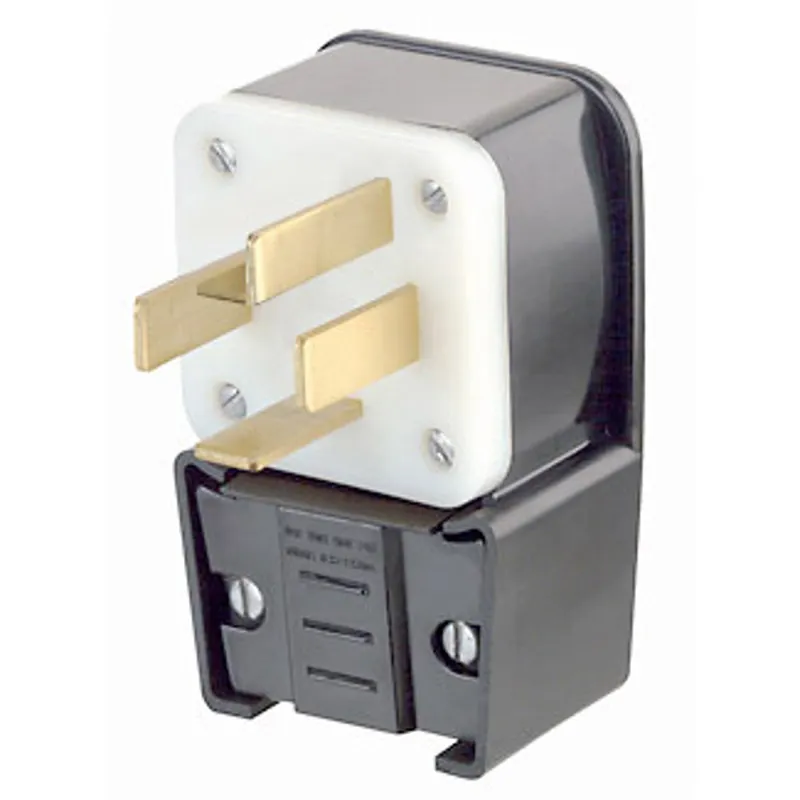 Leviton 8332-P Straight Blade Plug 30 Amp, 120/208 Volt Angle