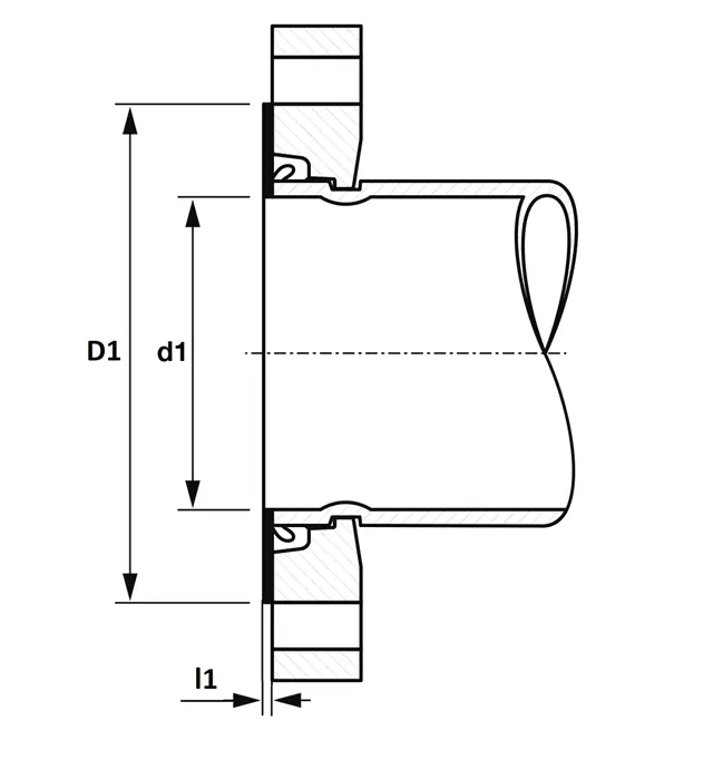 Shurjoint SJT4924 Mild Steel Sandwich Plate DN600 Galvanized