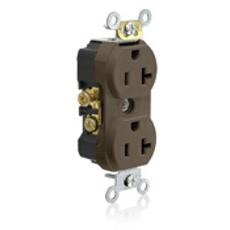 Leviton TCR20 Side Wired Commercial Spec Grade Tamper Resistant Duplex Receptacle 20-Amp 125-volt