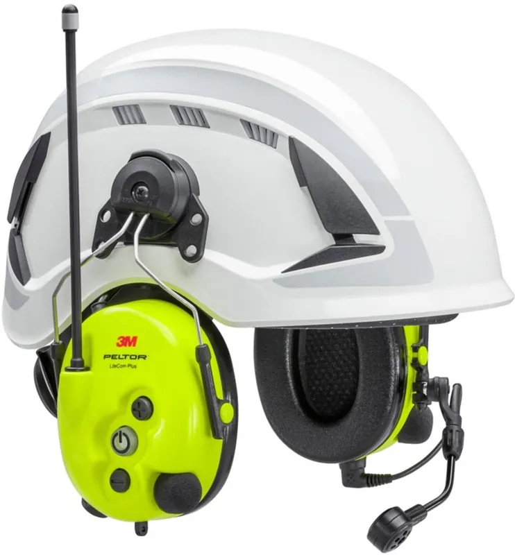 3M 7100228966 peltor litecom plus headset battery hard hat mount