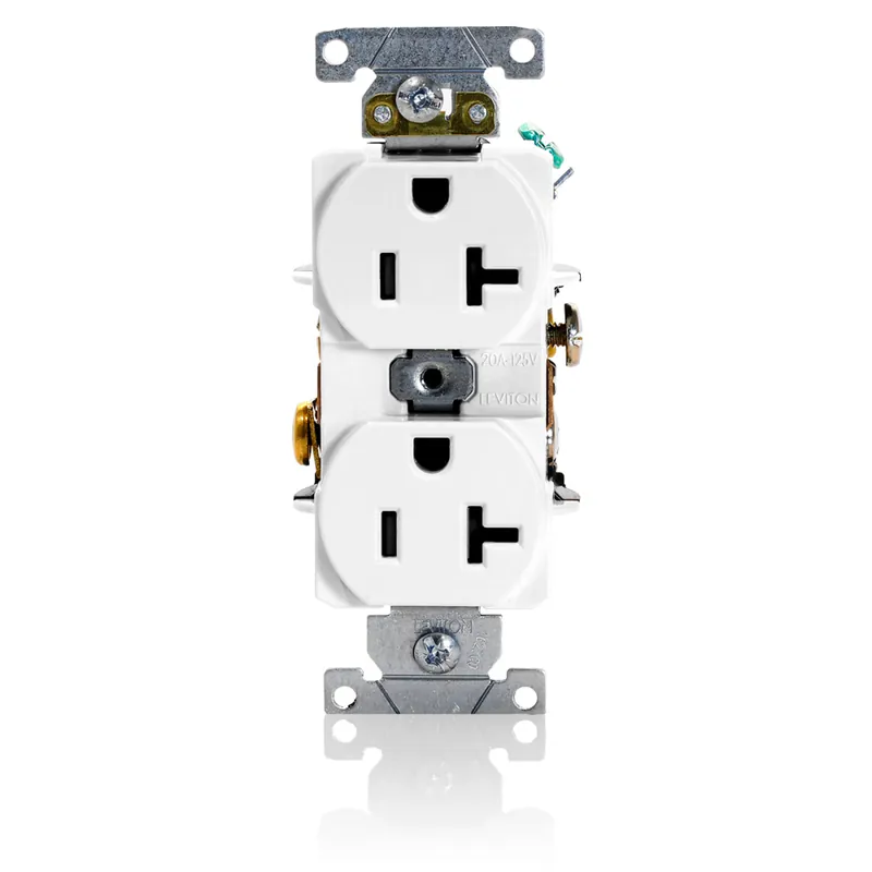 Leviton 5352-W Duplex Receptacle 20-Amp, 125 Volt