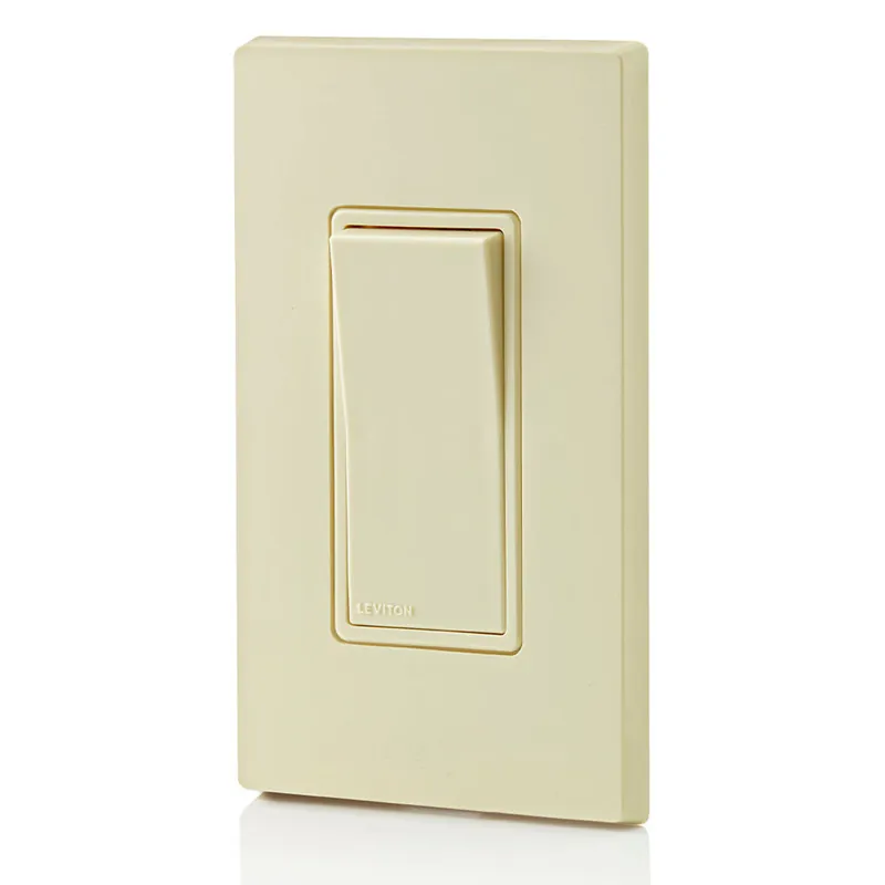 Leviton 5601-2I Decora Rocker Single-Pole AC Quiet Switch 15 Amp, 120/277 Volt