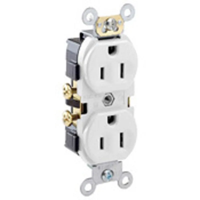 Leviton CR15-W Narrow Body Duplex Receptacle 15A 125V