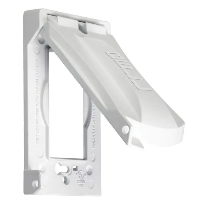 Hubbell MX1050W 1-Gang Weatherproof Universal Metal Flip Cover, Vertical/Horizontal 12-in-1