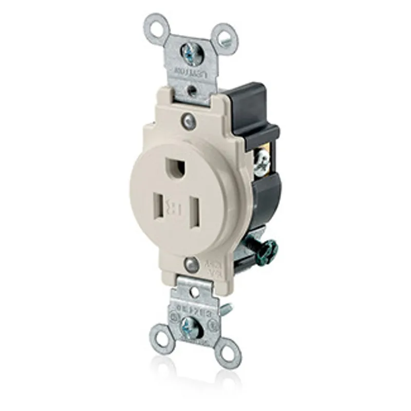 Leviton T5015-T Receptacle 125 VAC 15 A 1/2 hp