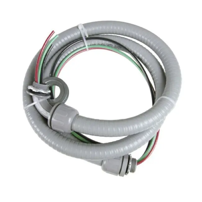 Cambridge 200051 1/2 in. x 6 ft. 10/3 Non-Metallic Flexible PVC Conduit A/C Whip Cable