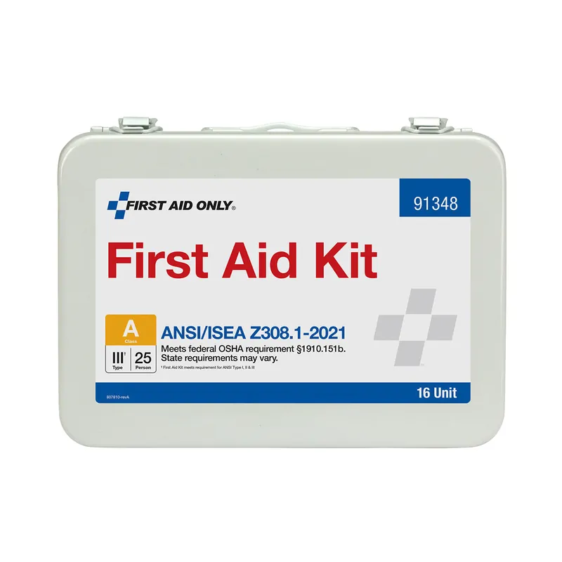First Aid Only 91348 First Aid Kit 25 Person ANSI Compliant Class A Metal Case