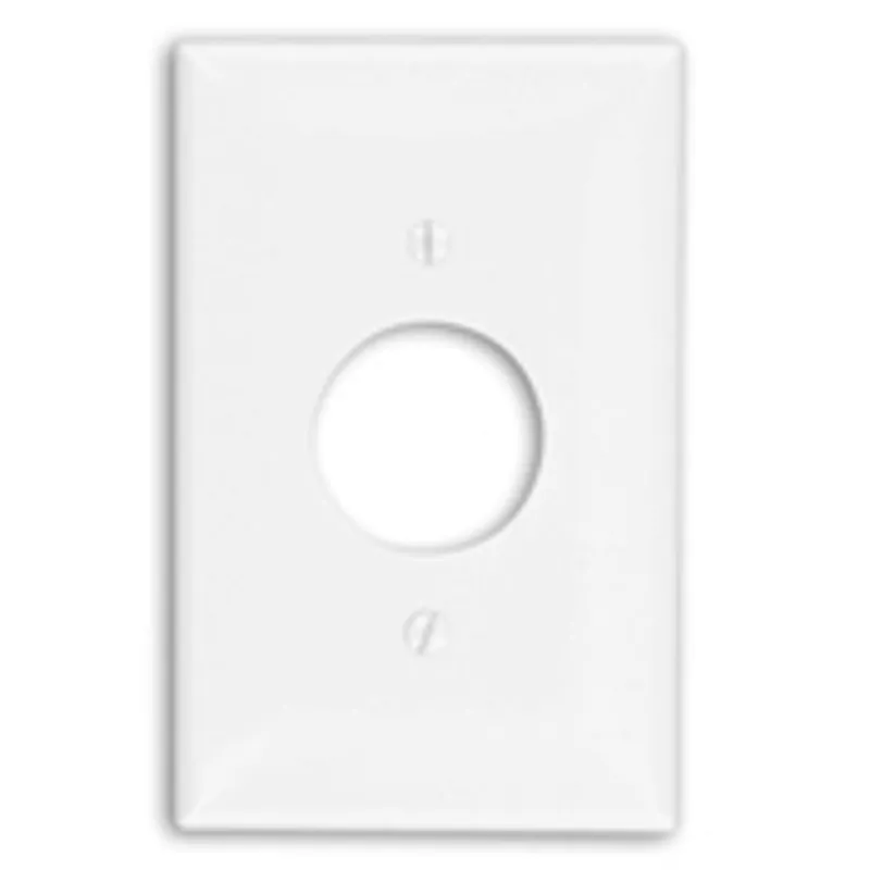 Leviton PJ7-I 1-Gang Single 1.406 inches Hole Receptacle Wallplate, Midway Size