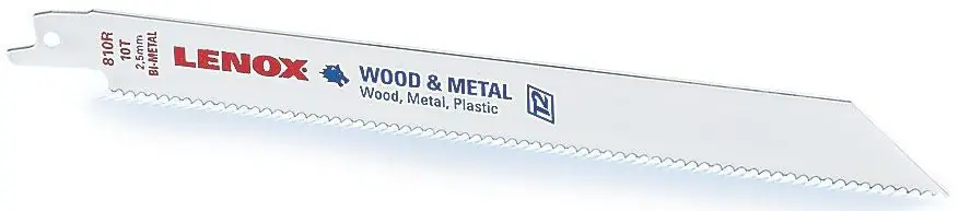 Lenox 110r 12 in Bi-metal Reciprocating Saw Blade 10/14 Tpi
