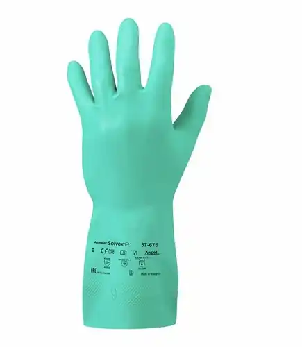Ansell 37676100-VEND AlphaTec Solvex Green Nitrile Work Gloves Size 10