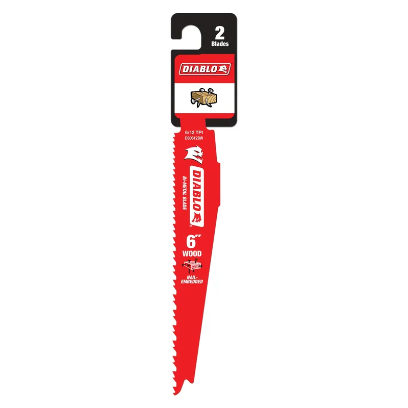 Diablo ds0612bw2 Bi-metal Recip Blade Nail Wood 2-pack
