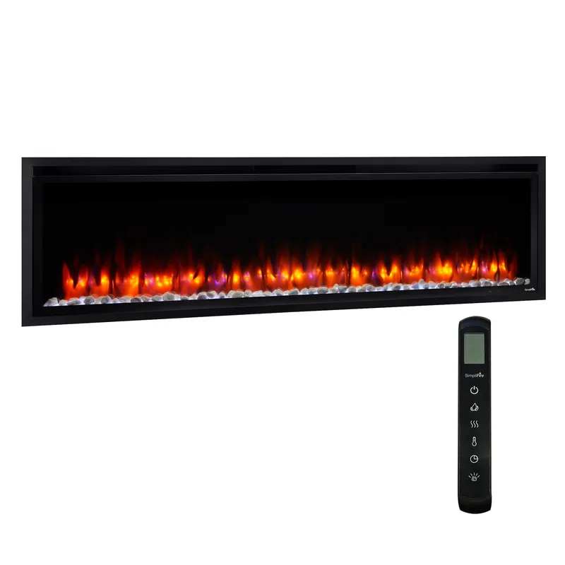 Simplifire SF-ALLP60-BK Allusion Platinum Linear Electric Fireplace 60-Inch