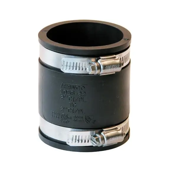 Fernco 1056-22 Dwv Flexible Pvc Pipe Coupling 2 Inch