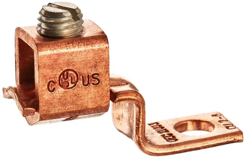 Nsi Industries DE705 Copper Solderless Lug 2-8 AWG 1/4 Mounting Hole
