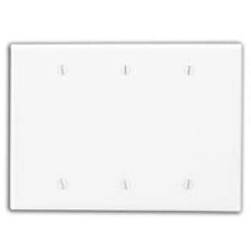 Leviton PJ33-I Midway Size High Impact Thermoplastic 3-Gang Blank Wallplate