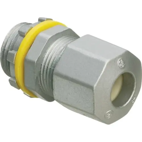 Arlington Industries LPCG50Z Low-Profile Zinc Die-Cast Strain Relief Cord Connector 1/2 inches
