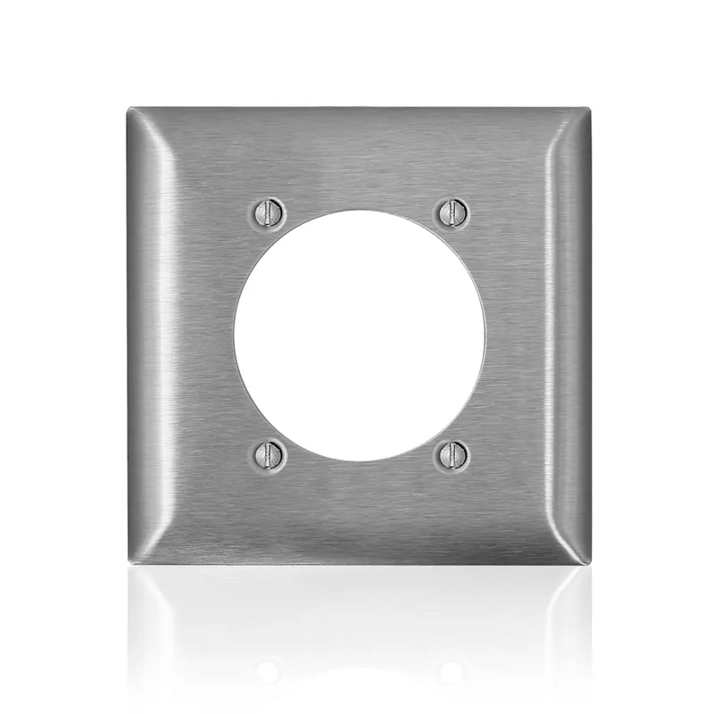 Leviton SS701-40 C-Series 2-Gang Single 2.465 inches Diameter Opening Wallplate