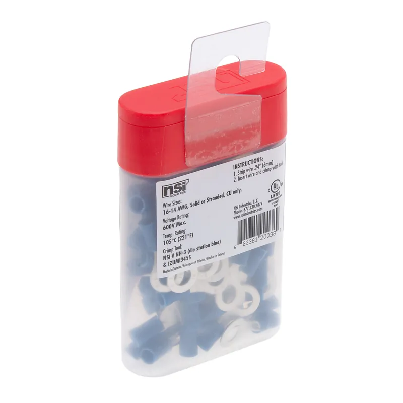 Nsi Industries R16-14V-P Miniterminal Propack Vinyl Ring Terminals (70 Pack)