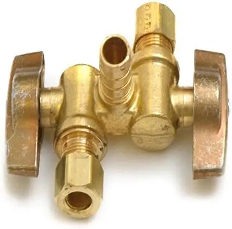 Brasscraft KTBRPX1901DV R Crimp Barb Compression Dual Outlet 1/2-Inch Nom. Crimp Barb