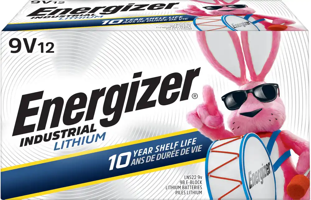 Energizer LN522 Industrial Lithium Battery 9V (12 Per Package)