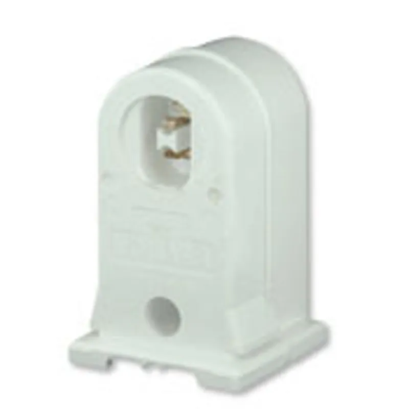 Leviton 13557-W High-Output Base, Double Contact Vert., Standard Fluorescent Lampholder, Pedestal