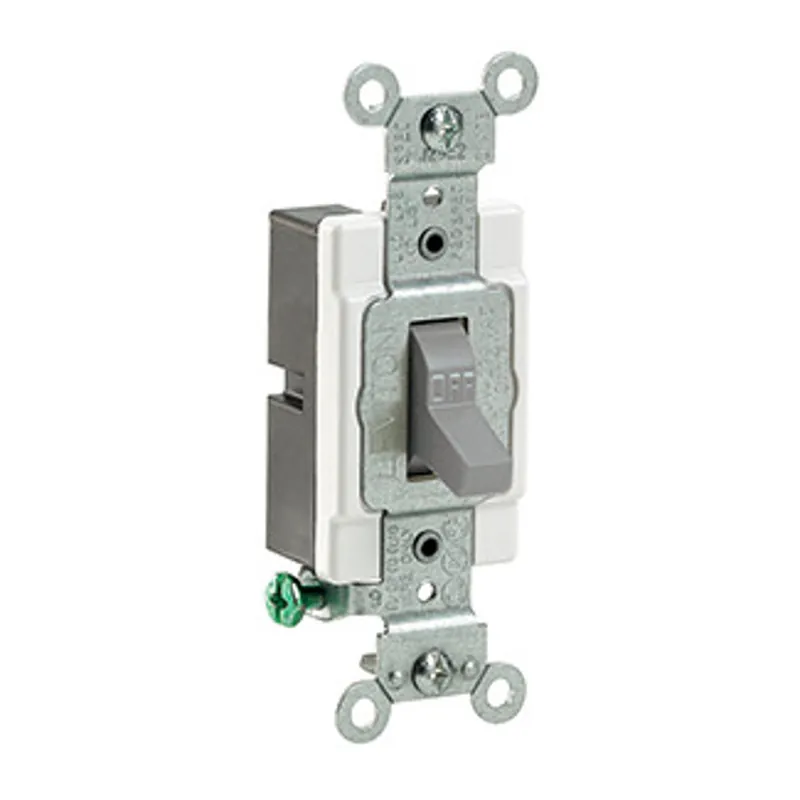 Leviton CS120-2GY Toggle Single-Pole AC Quiet Switch 120/277 Volt