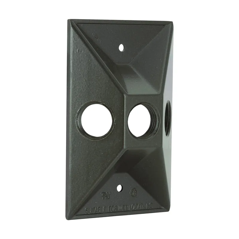 Hubbell 5189-2 Weatherproof Cluster Cover 2-27/32 in L x 4-19/32 in W