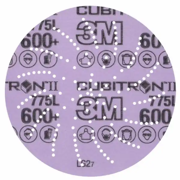 3M 7100383432 Cubitron II 5 inches 600+ Grit 500LG 775L Film Disc